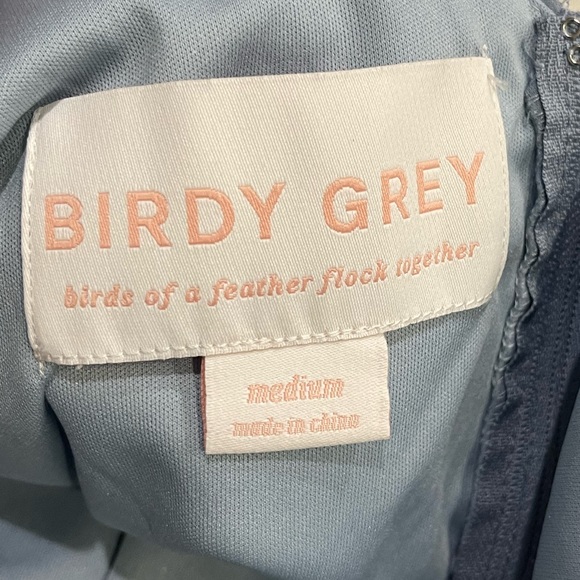 NWT Birdy Grey Dress LAURIE EMPIRE DRESS CHIFFON DUSTY BLUE Medium (Maternity) - Picture 4 of 7